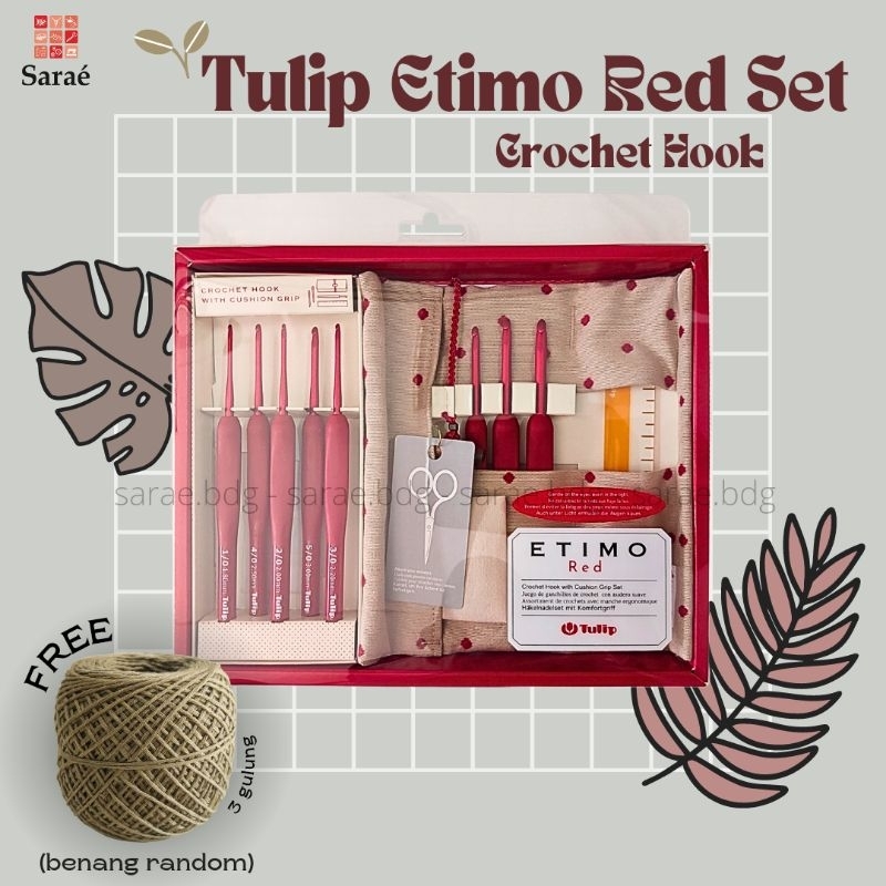 Tulip ETIMO Red Crochet Hook Set