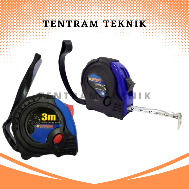 Jual Rol Meter 3M Tora / Meteran 3 Meter Karet Tora / Measuring Tape ...