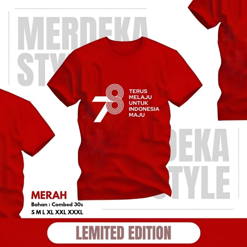 Jual KAOS KEMERDEKAAN HUT RI 17 AGUSTUS 78 RESMI PREMIUM KEREN CUSTOM ...