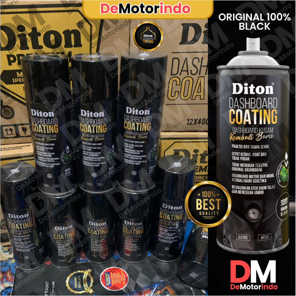 Jual Diton Dashboard Coating Hitam Original Black Premium Pilok Pilox Pembersih Penghitam