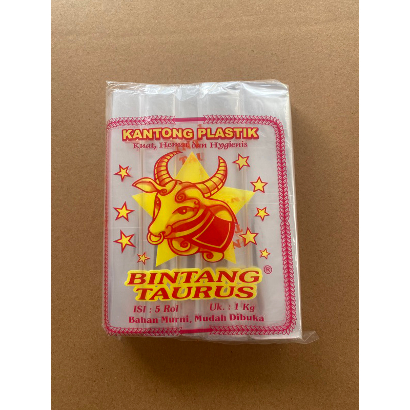 Jual Kantong Plastik PP Bintang Taurus 1 Kg (Merah) | Shopee Indonesia