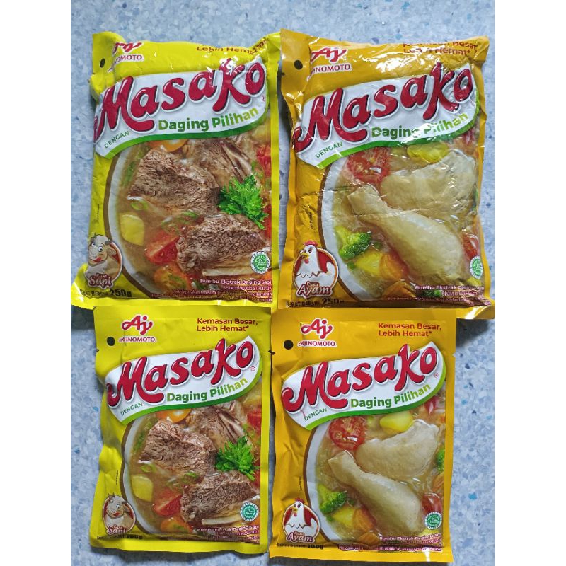 Jual PENYEDAP RASA MASAKO 100GR DAN 250GR RASA SAPI DAN AYAM | Shopee ...