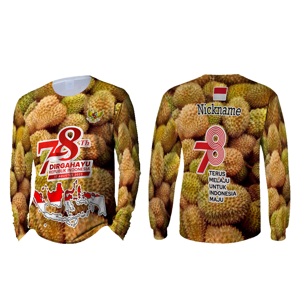 Jual kaos pria jersey 17 agustus HUT RI ke 78 Fullprint 3D terbaru 2023