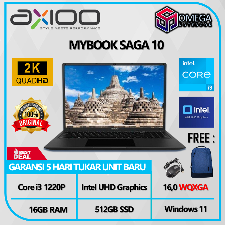 Jual Laptop Axioo Mybook Saga I P Gb Gb Uhd Wqxga K Windows Shopee Indonesia