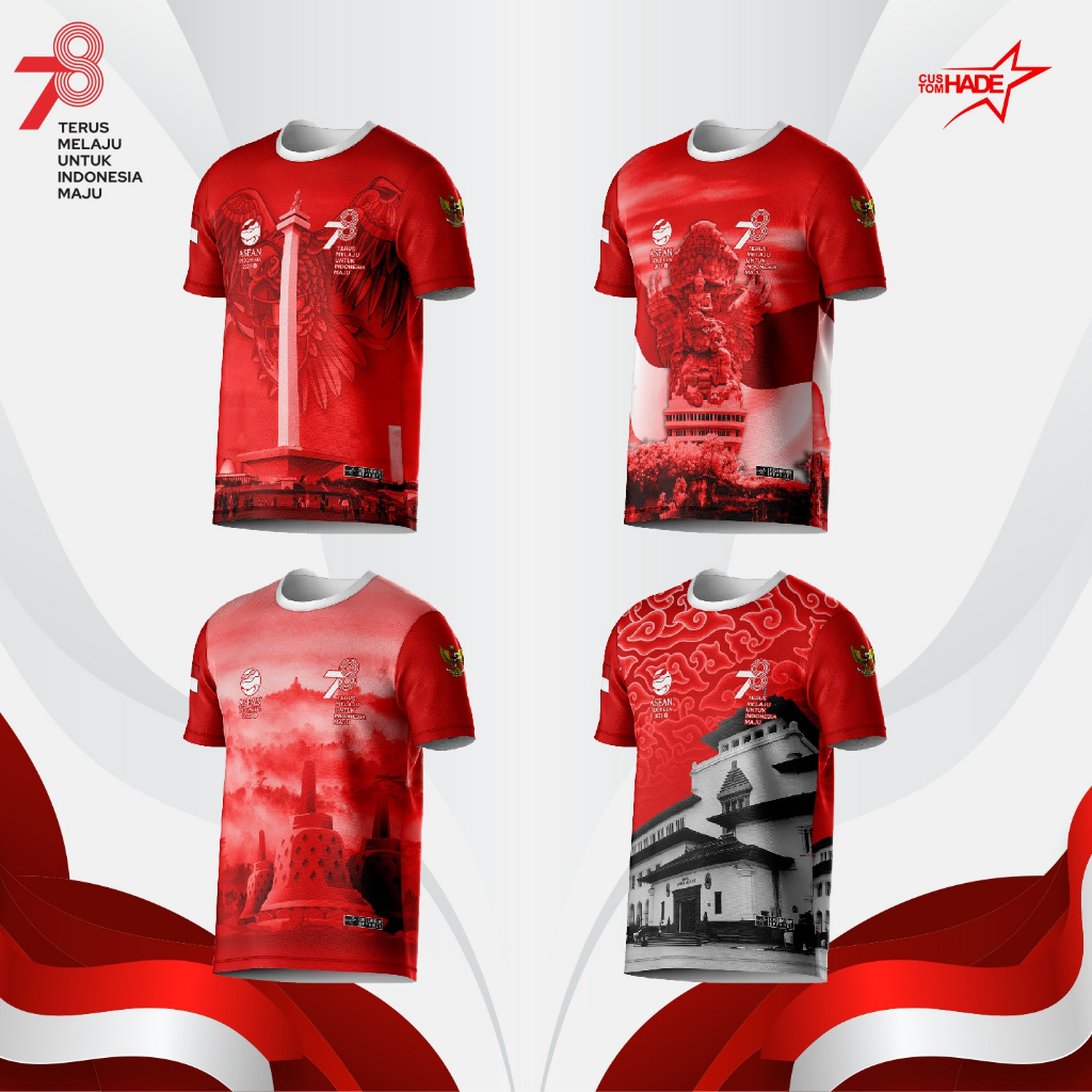 Jual Baju Kaos Jersey 17 Agustus 2023 78 tahun Kemerdekaan Indonesia ...