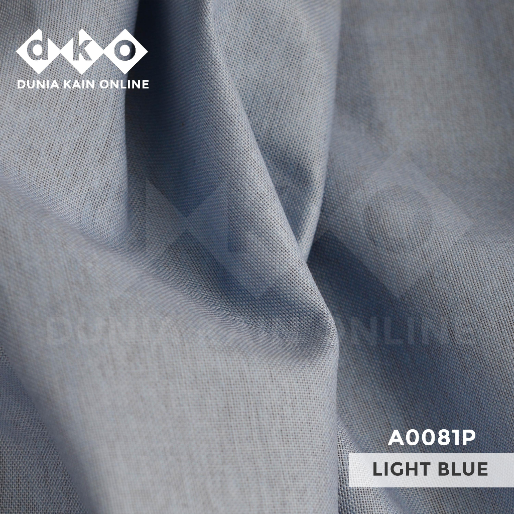 Jual (Variasi) DKO Kain RAMI Linen Premium Warna Biru Muda | Shopee ...