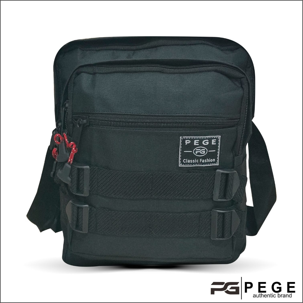 Jual Tas Selempang PEGE Ozho Slingbag Bahu Pria Warna Hitam Model ...