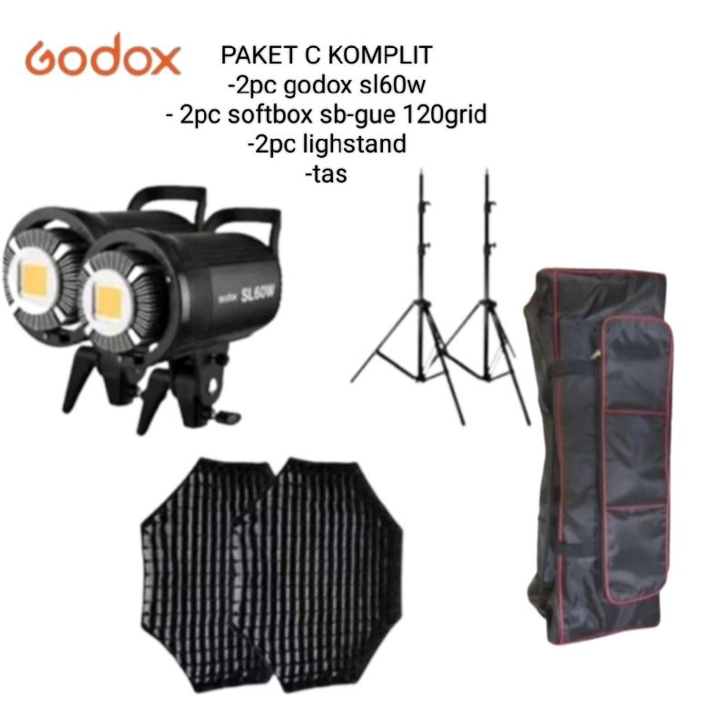 Jual Paket Lampu Studio Godox Sl W Sl W Lampu Studio Video Lighting Shopee Indonesia