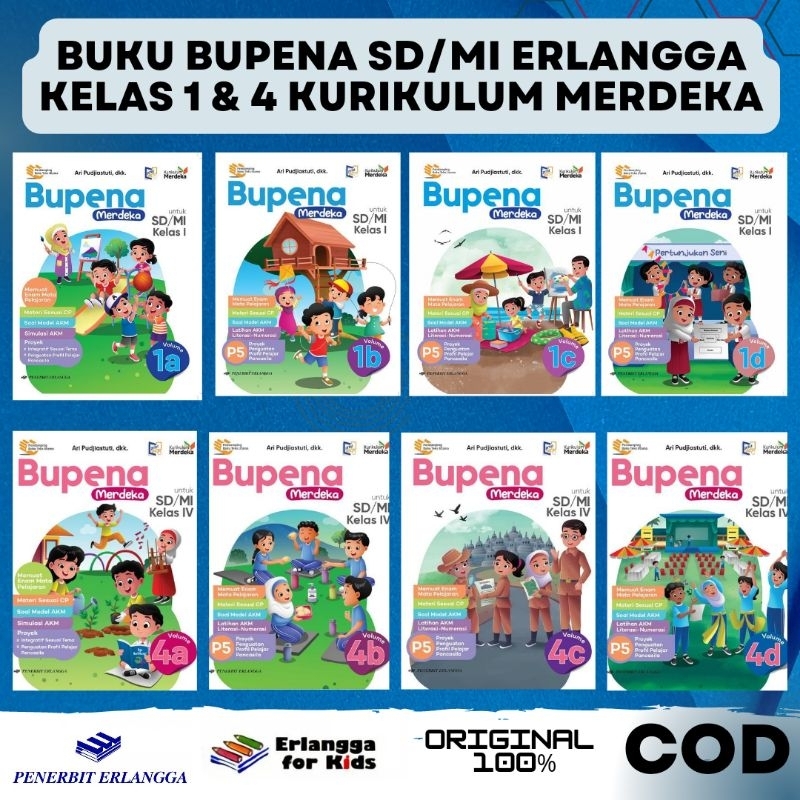 Jual BUPENA MERDEKA SD KURIKULUM MERDEKA KELAS 1 DAN KELAS 4 ERLANGGA ...