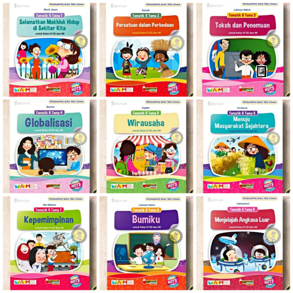 Jual BUKU PAKET TEMATIK SD KELAS 6 TEMA 1 2 3 4 5 6 7 8 9 AKM R1 - HOTS ...