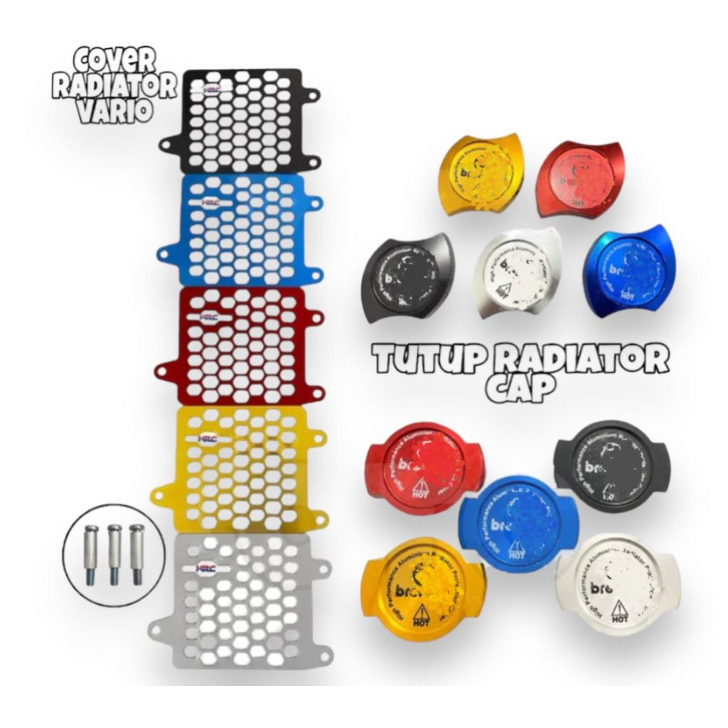 Jual PAKET 2IN1 COVER RADIATOR VARIO 125 150 HRC + COVER TUTUP CAP ...