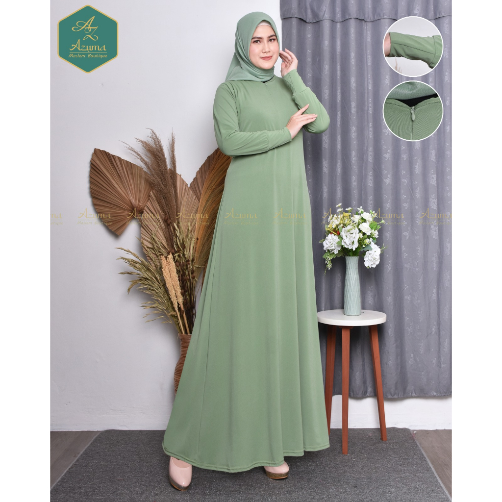 Gamis Jersey Premium Korea | Gamis Jersey Busui Terviral | gamis wanita terlaris | Jersey Lengan Panjang All Size Max BB 85
