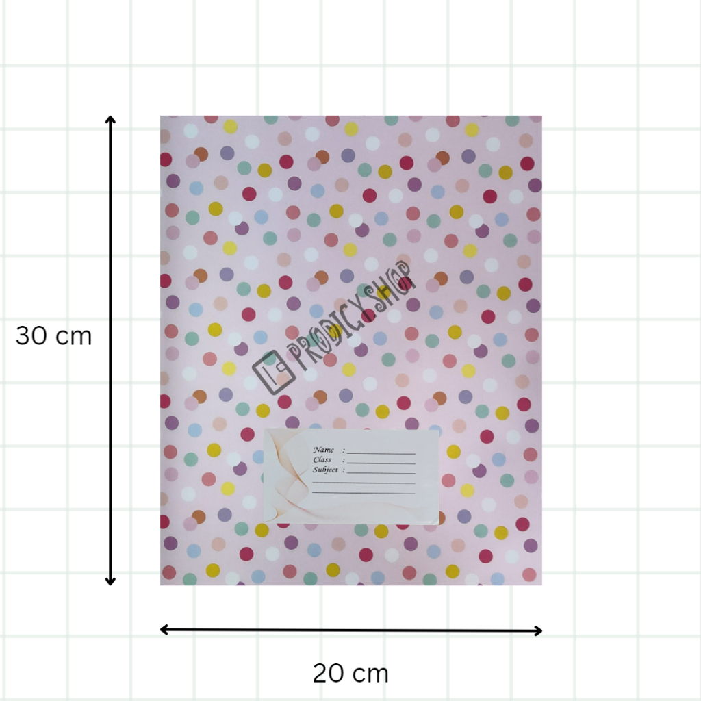 Jual Sampul Buku Polkadot Warna Warni Putih Ukuran Boxy Big Boss