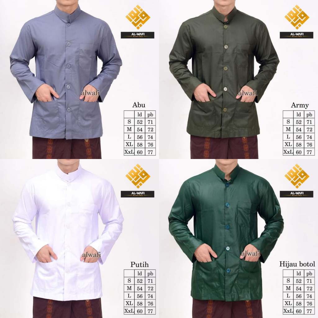 BAJU MUSLIM KOKO HABAIB HAIBAH POLOS SAKU DEPAN MODEL AMMU / galery faeyza