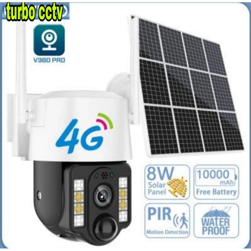 Jual IP Camera V380 8MP Solar Battery 4G Low Power Camera Shopee