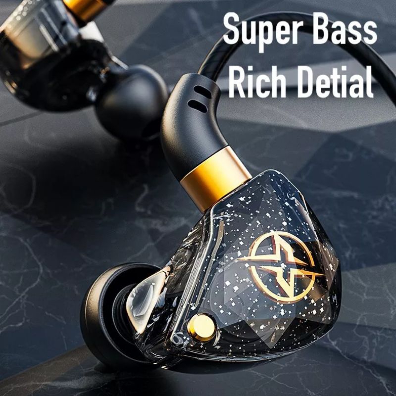 X6 Wired HiFi Earphones In-ear Bass Headphones with MIC