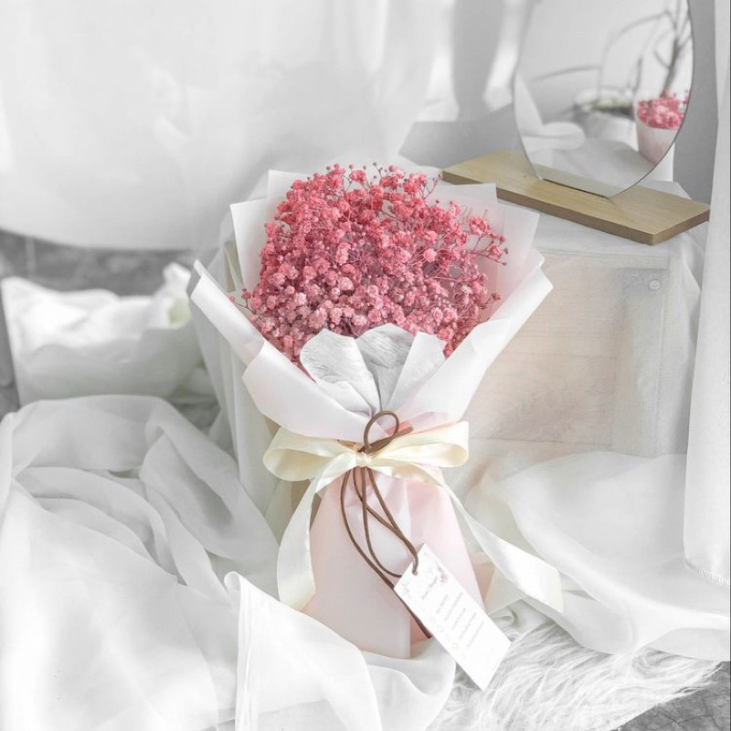 Jual Bouquet bunga baby breath - buket baby breath preserved -buket ...