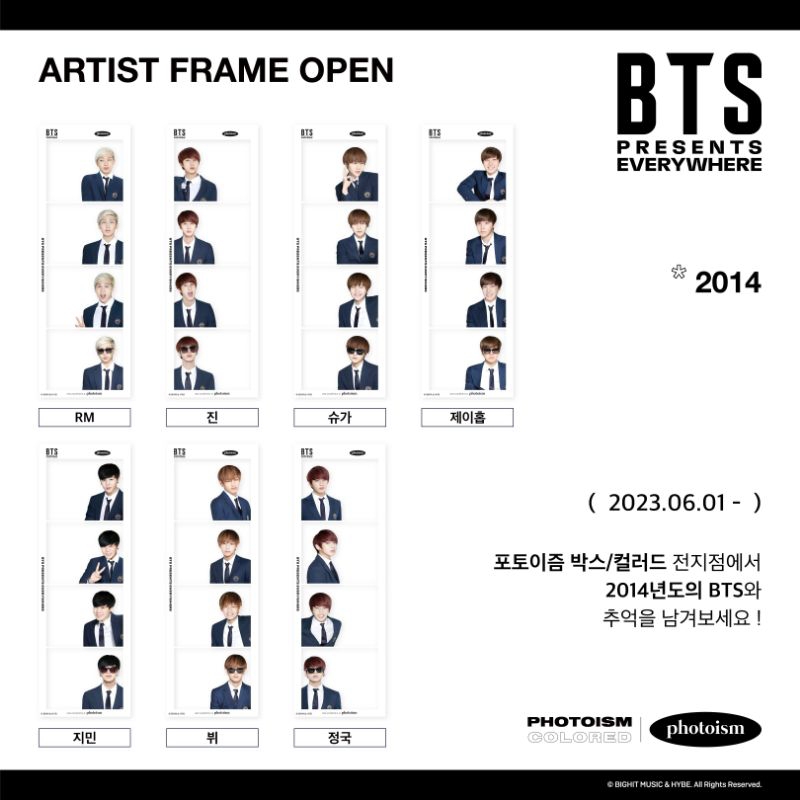 Jual OFFICIAL BTS ARTIST FRAME PHOTOSTRIP PHOTOISM 2014 -2015 -2016 ...