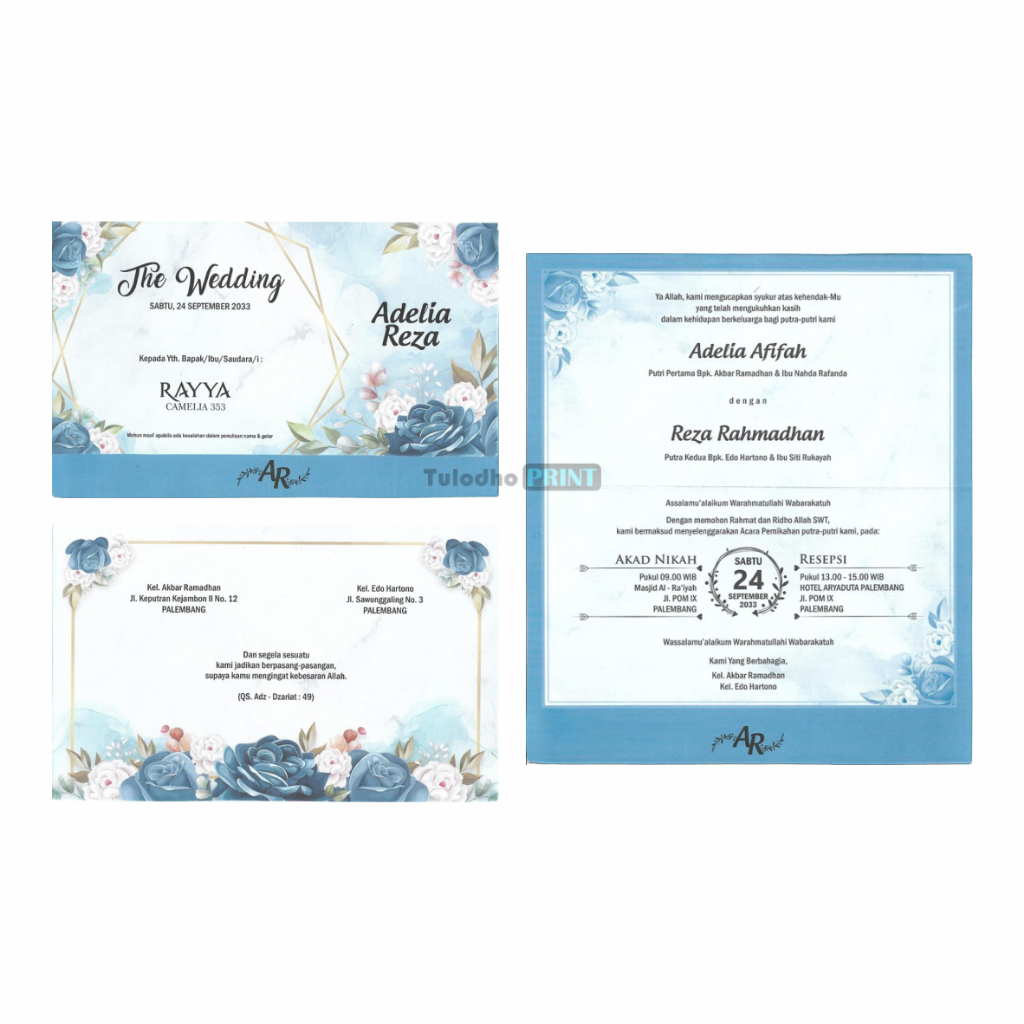 Jual undangan nikah pernikahan elegan simpel aesthetic murah rayya 348 ...