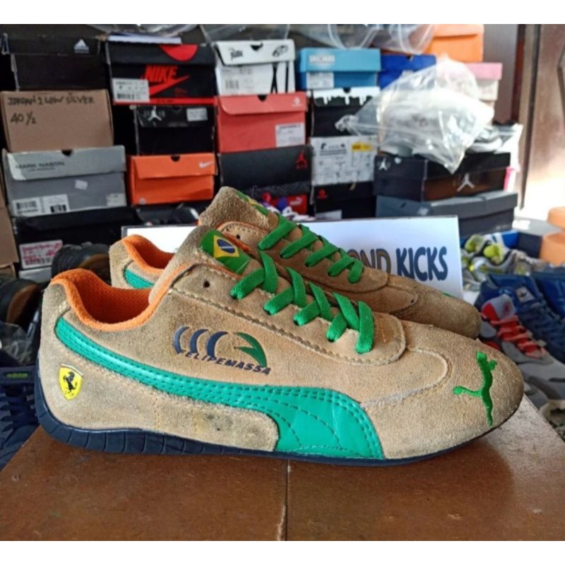 Jual Sepatu Sneakers Amup Ferrari Brazil x Felipe Massa Second - Size ...