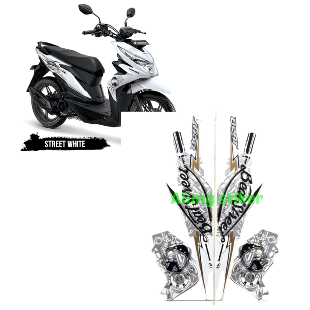 Jual STIKER STRIPING MOTOR BEAT STREET 2017 PUTIH STANDAR | Shopee ...