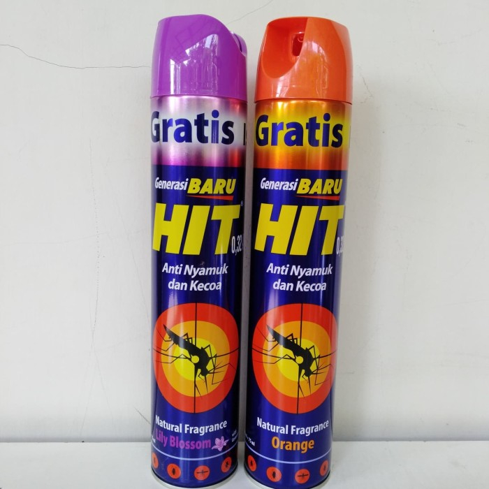 Jual Obat Nyamuk Hit Aerosol Spray Kaleng Baygon 600ml Warna Rendom