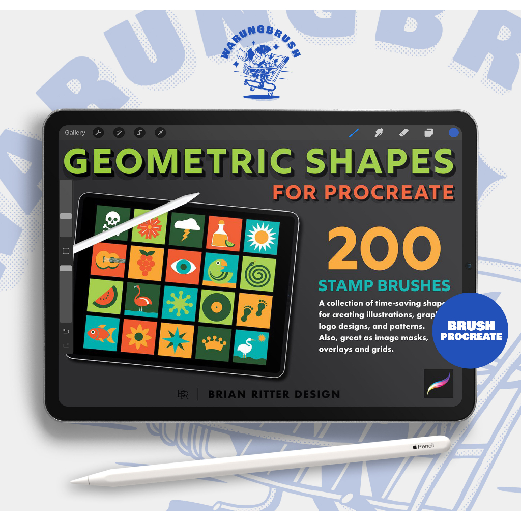 Jual 200 Geometric Shapes for Procreate BP00345 | Shopee Indonesia