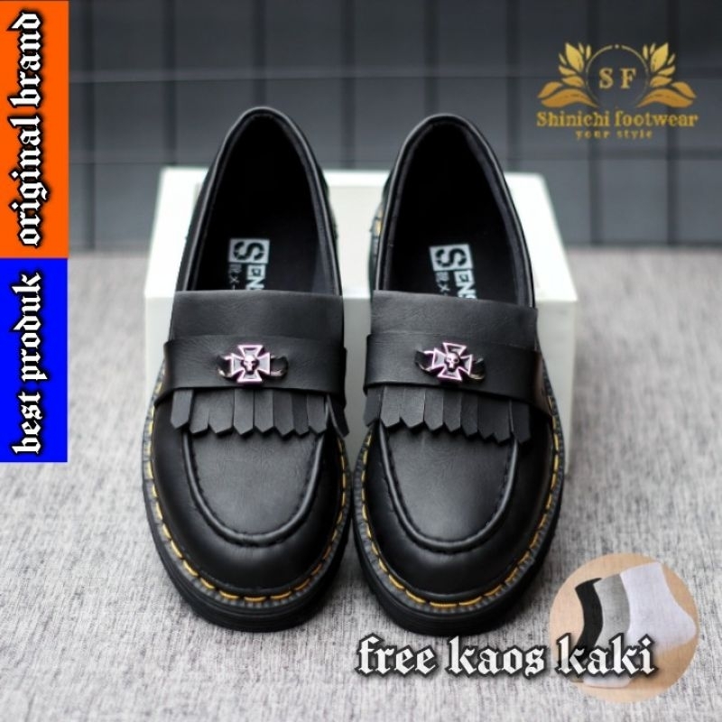 Jual Sepatu Loafer Pria Docmart Drmartin Chopper Sinz Penny Slip On Casual Formal Hitam