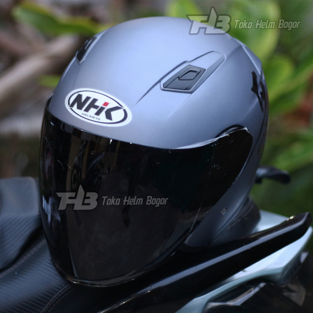 Jual NHK HELM R1 ELITE SOLID | DIM GREY DOF | EXTRA VISOR DARKSMOKE ...