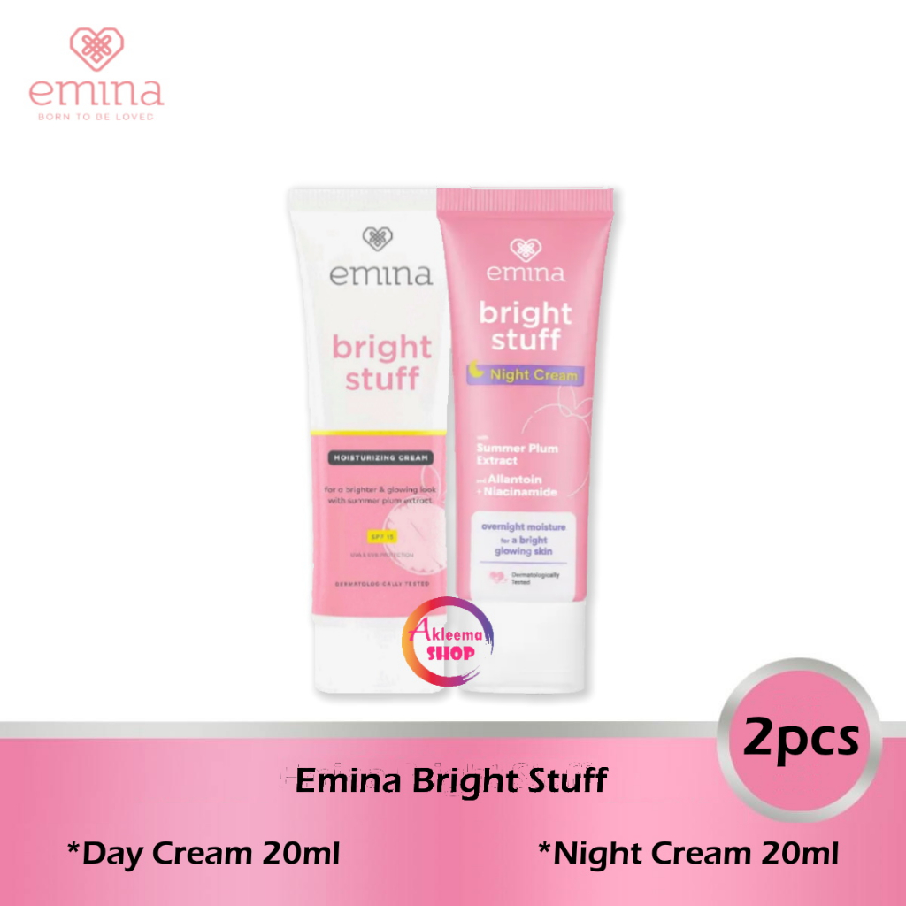 Jual Paket Emina Bright Stuff 2pcs (day cream 20ml+night cream20ml