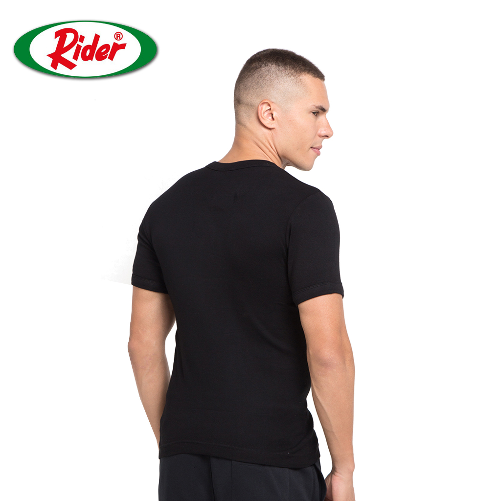 Jual Rider T-Shirt - Kaos Dalam Pria Round Neck R223BWH Warna Hitam isi ...