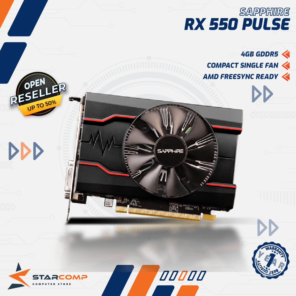 Jual Sapphire Pulse Radeon RX 550 4GB DDR5 128 BIT VGA RX550 4 GB ...