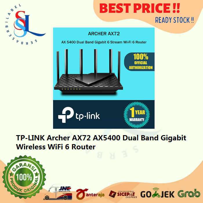 Jual TP-LINK Archer AX72 AX5400 Dual Band Gigabit Wireless WiFi 6 ...