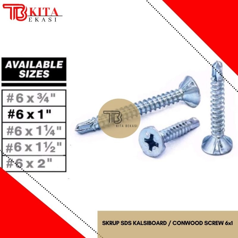 Jual Skrup Roofing Sds Fh X Flat Head Self Drilling Screw