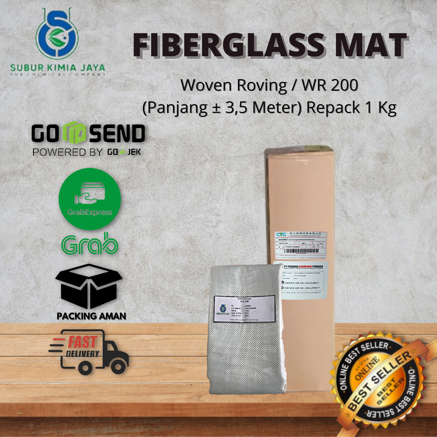 Jual WOVEN ROVING WR 200 MAT / Fiberglass MAT 1 KG | Shopee Indonesia