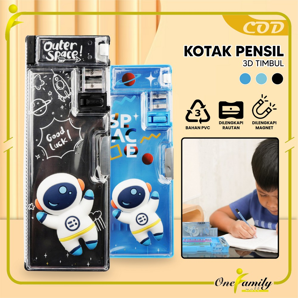 Jual ONE-A59 Tempat Pensil Anak 3D Timbul Magnetic Multifungsi Alat ...