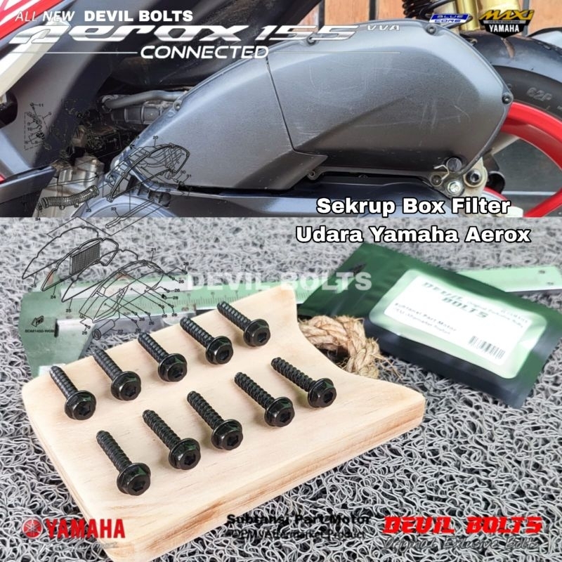 Jual Baut Sekrup Box Filter Udara Yamaha Aerox Dua Kunci Pcs