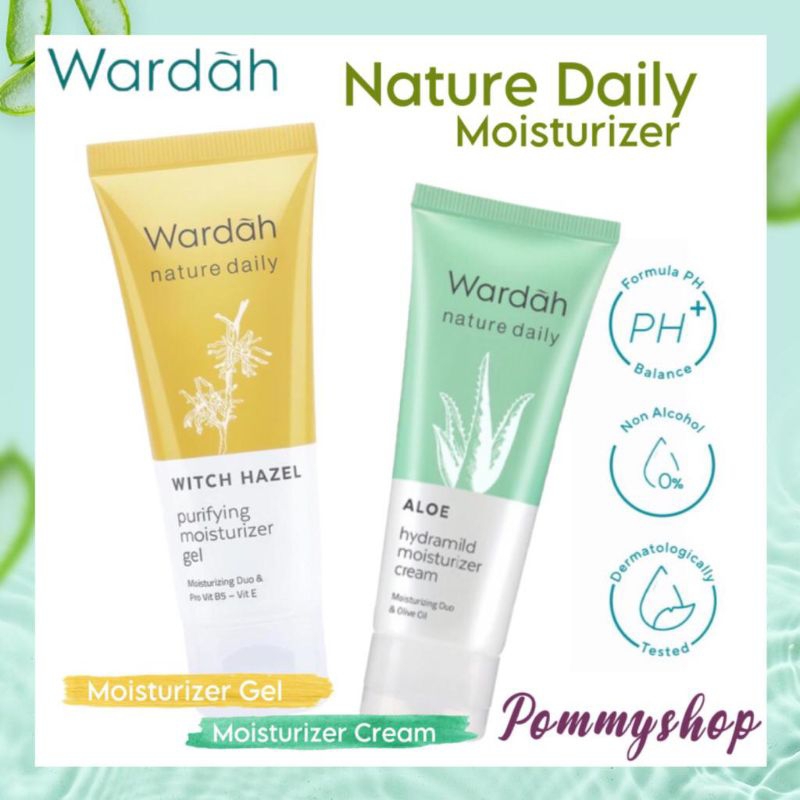 Jual Wardah Nature Daily Aloe Hydramild Moisturizer Cream 40ml & Witch