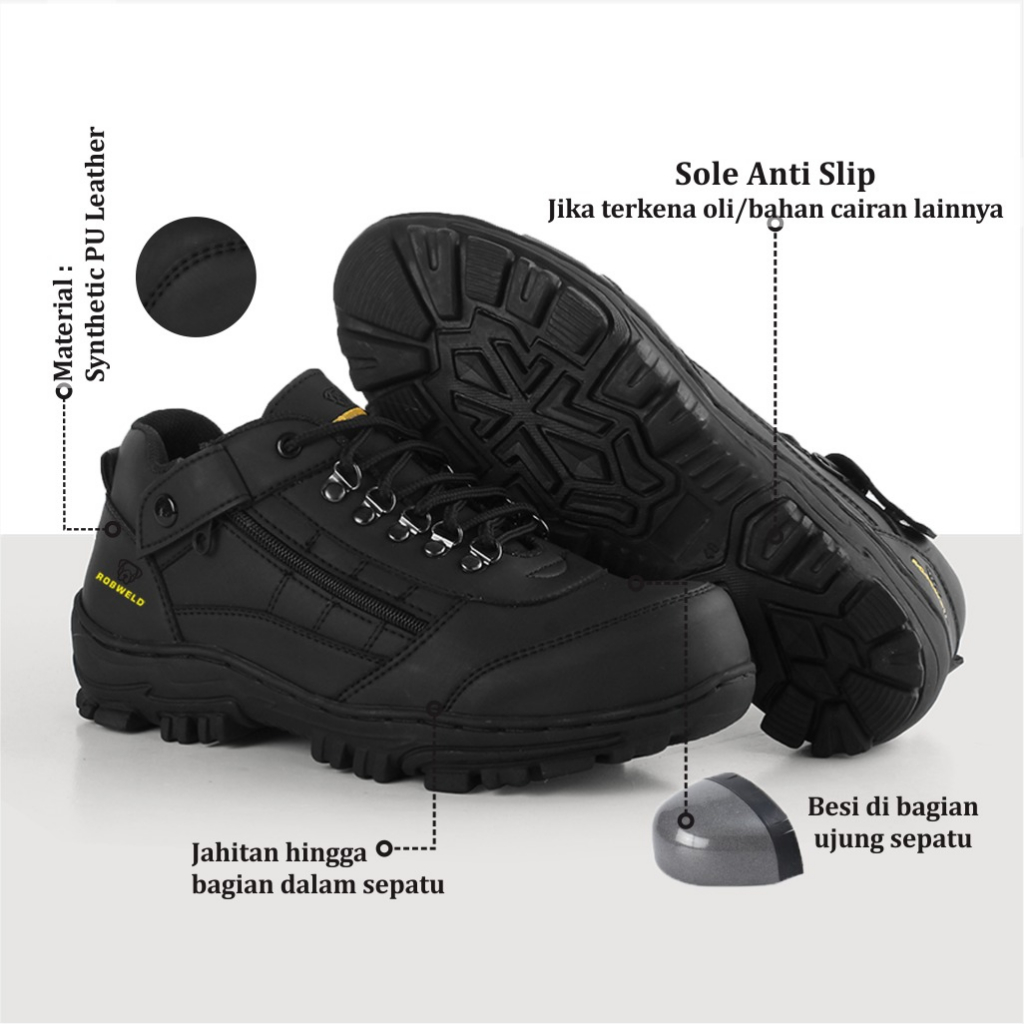 Jual Sepatu Safety Pria, Sepatu Safety Ujung Besi Proyek Kerja Lapangan ...