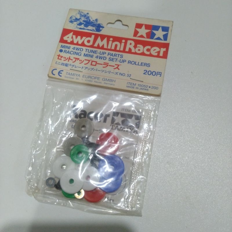 Cerchi E Gomme Per Mini 4WD Tamiya - Set Cerchi Verdi Con Gomme Dure - 30mm Diametro - Foto 2