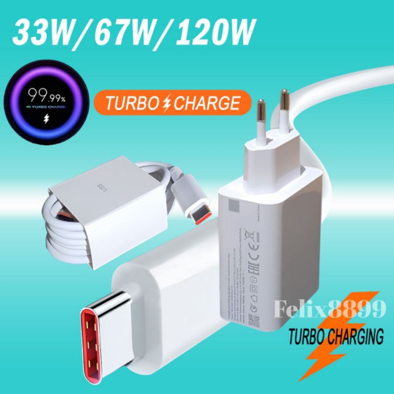 Jual CHARGER XIAOMI 33W 55W 65W 67W 120W TURBO CHARGE Fast Charging
