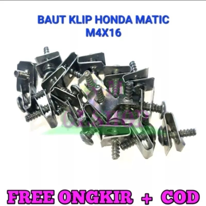 Jual Baut Klip Body Ulir Skrup Baut Cacing Motor Honda Yamaha X