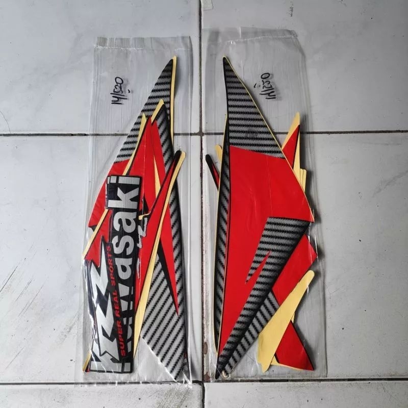 Jual (BAYAR DI TEMPAT) Striping Ninja RR new 2014 Merah Sticker Lis ...