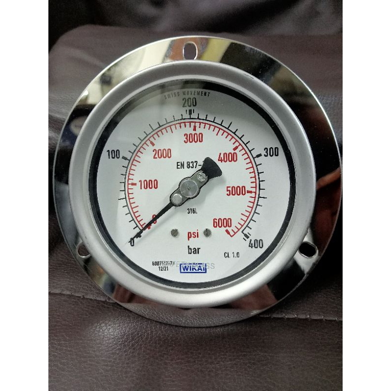 Jual Pressure Gauge Wika 4 Inch 400bar 6000psi Full Stainless Shopee Indonesia 2815