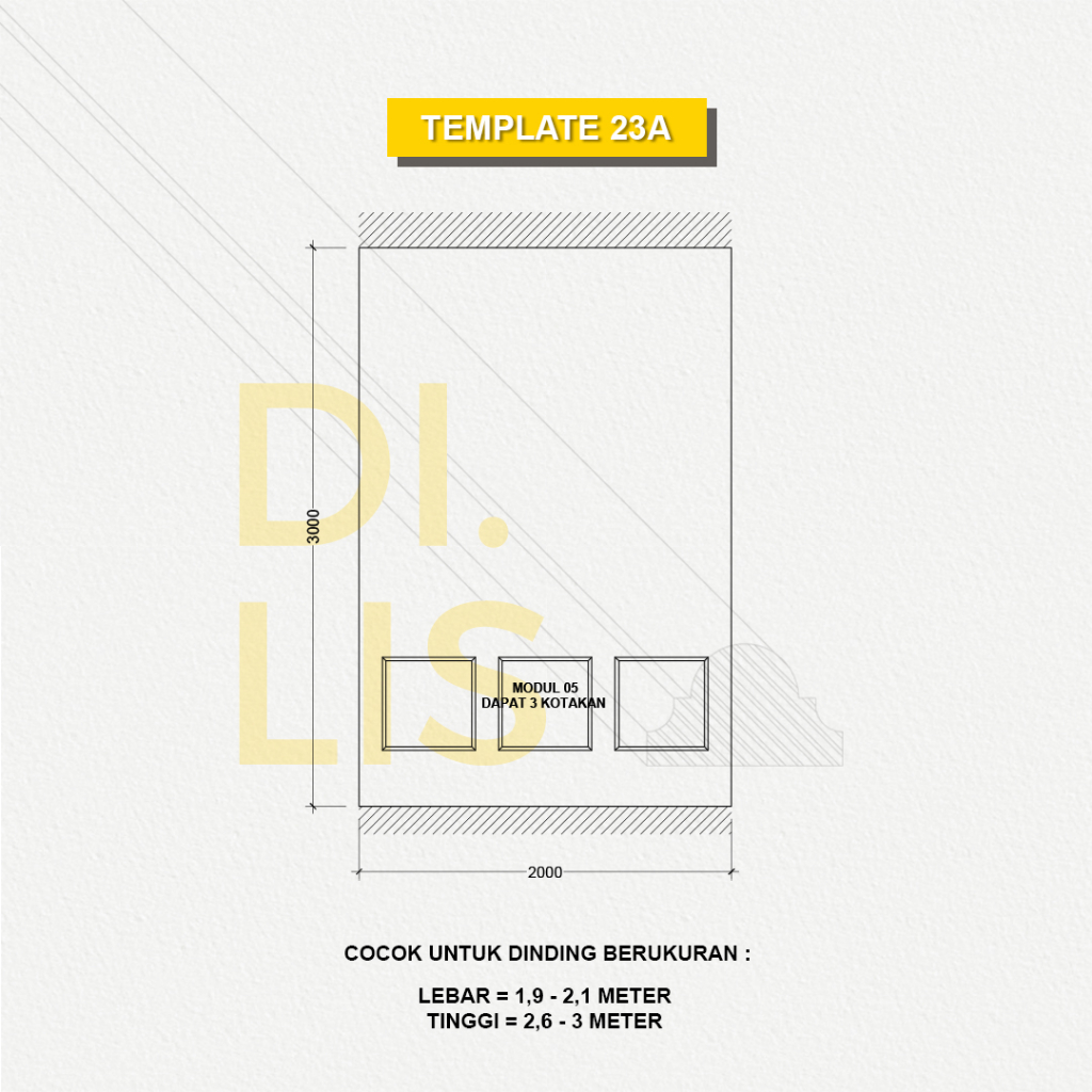 Jual DILIS PROFIL LIS WALLMOULDING / TEMPLATE LEBAR 2 - 2.5 METER (23 A ...
