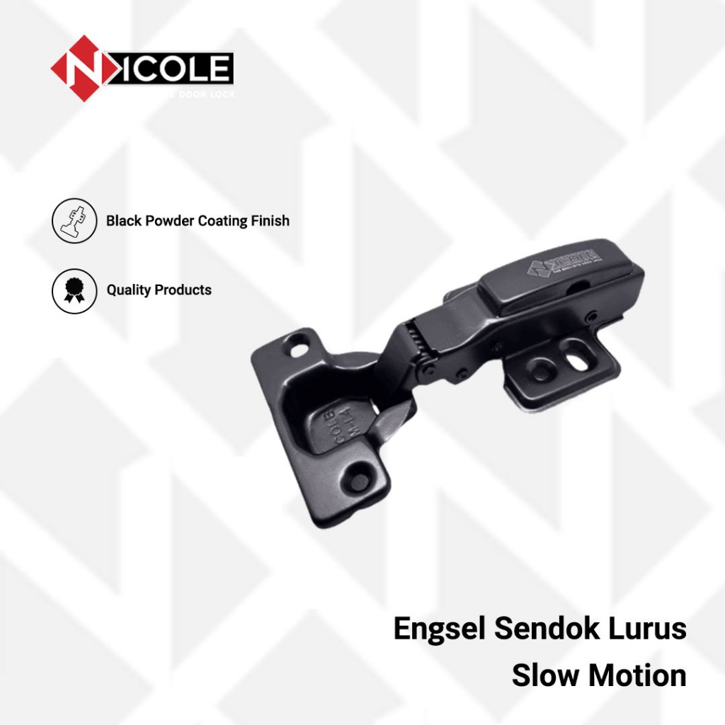 Jual Engsel Sendok Hitam Slow Motion Soft Close Hidrolik Engsel