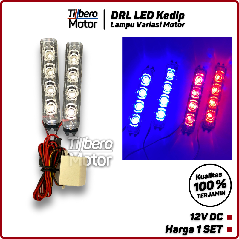 Jual Lampu Led Kedip Drl Mata Mode Flash Blitz Kelip Saklar Motor Mobil Shopee Indonesia