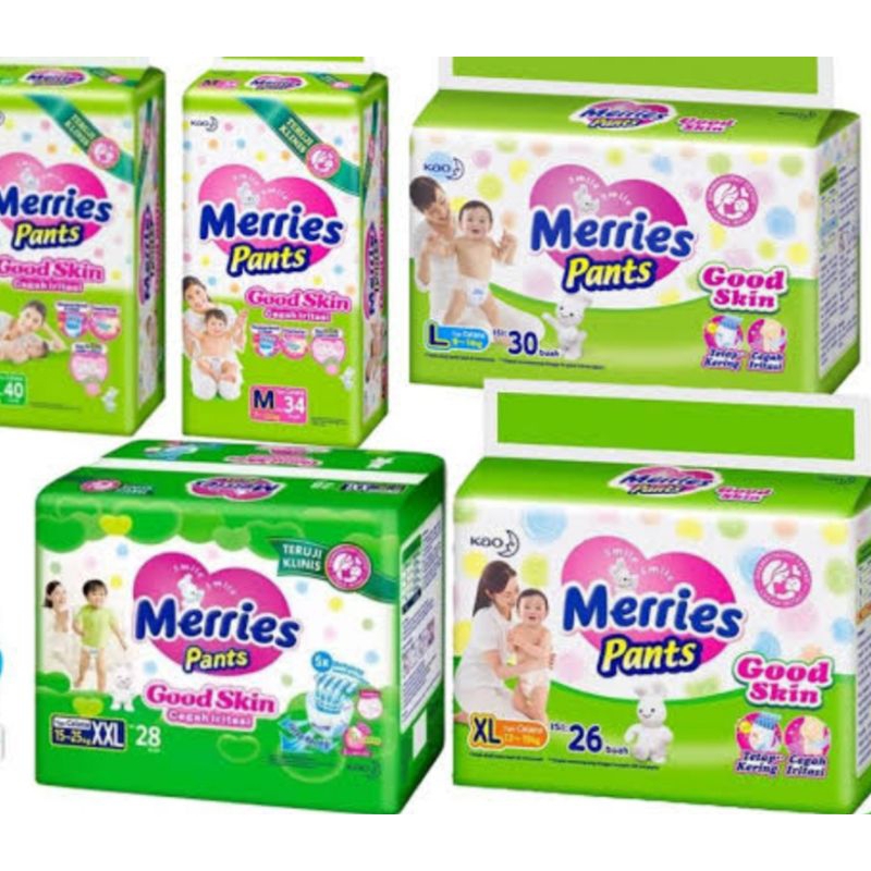Jual celana dalam bayi merries pantas good skin Nb-S40/M34/L26/XL26 ...