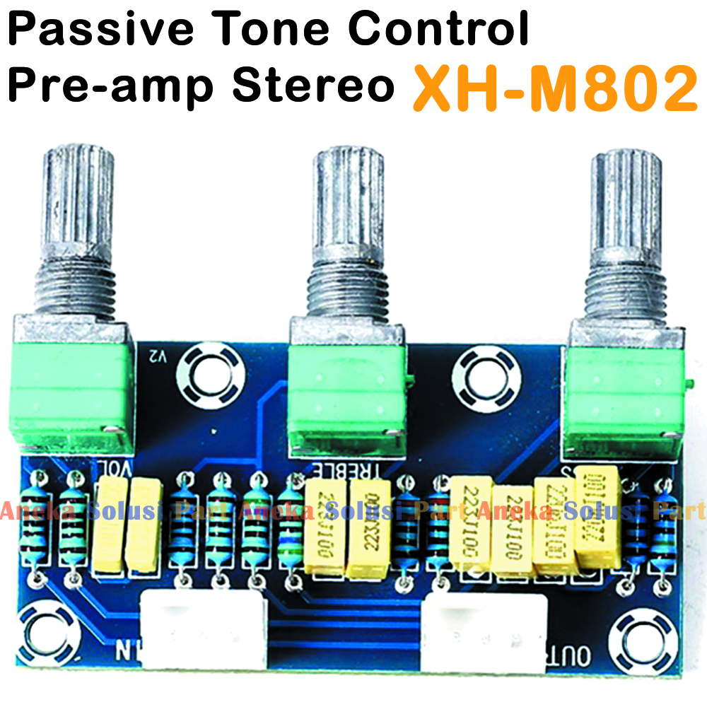 Jual XH-M802 Passive Tone Control HiFi PreAmp Module Volume Bass Treble | Indonesia