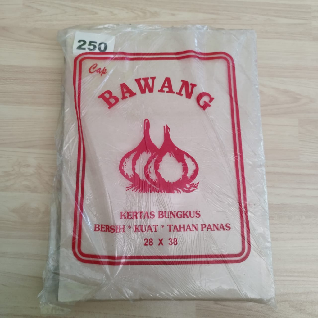 Jual Kertas Nasi Cap Bawang ukuran 28x38 isi 250lembar Kertas Bungkus ...